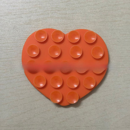 Heart-shaped suction cup phone holder