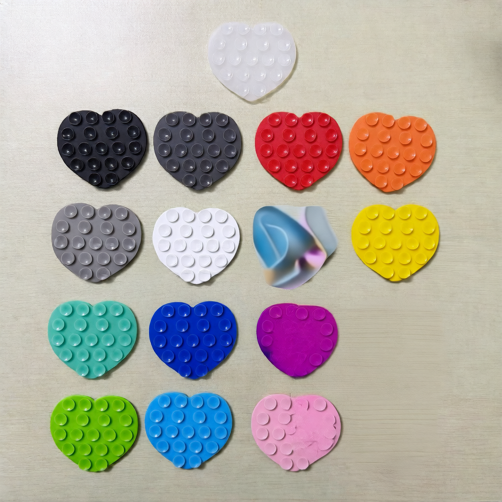 Heart-shaped suction cup phone holder