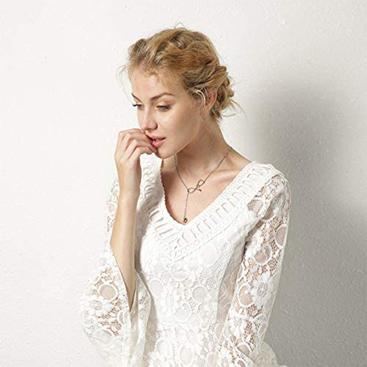 Heart Shaped Y Necklace