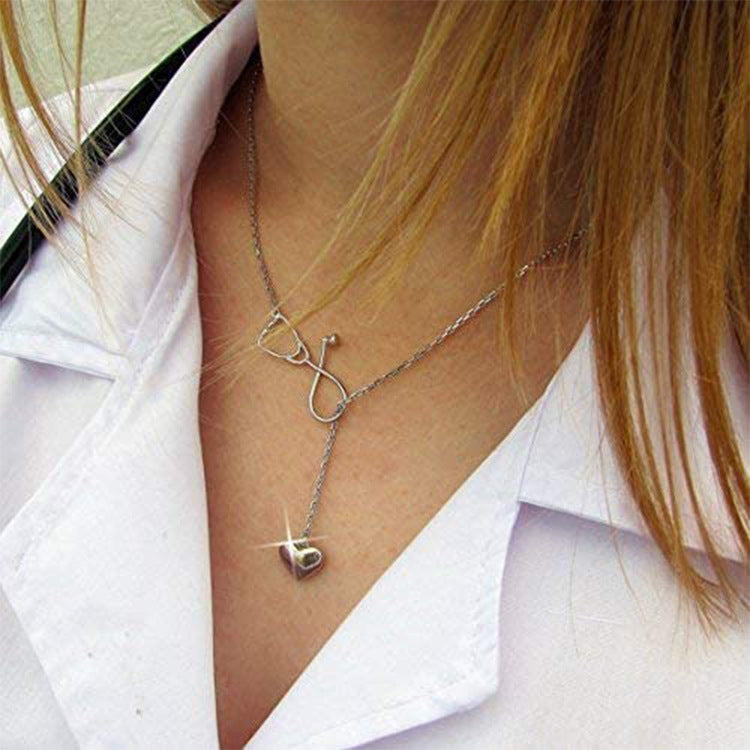 Heart Shaped Y Necklace