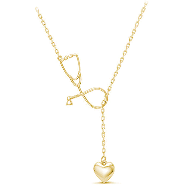 Heart Shaped Y Necklace