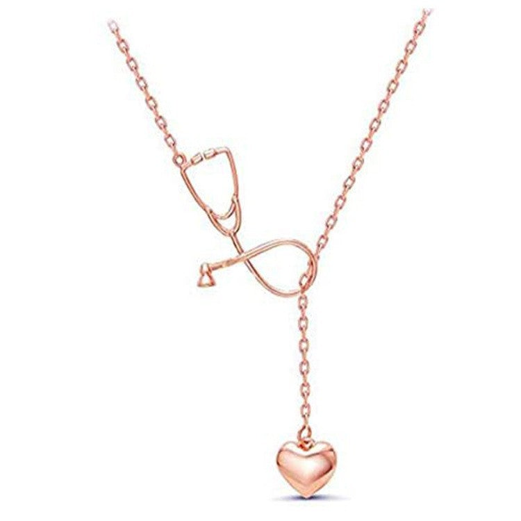Heart Shaped Y Necklace