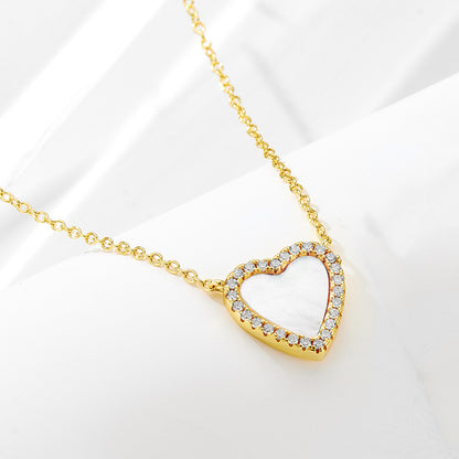 Heart Shell Pendant Necklace