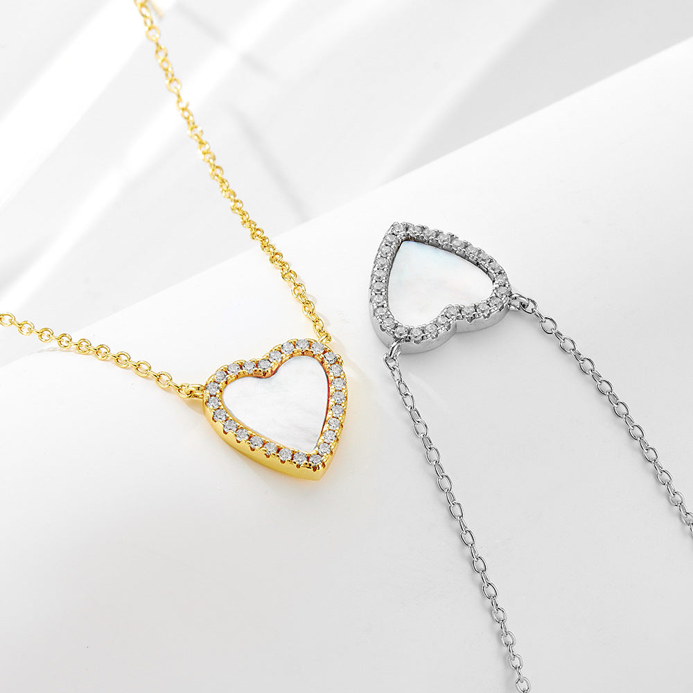 Heart Shell Pendant Necklace