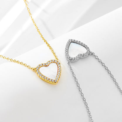 Heart Shell Pendant Necklace