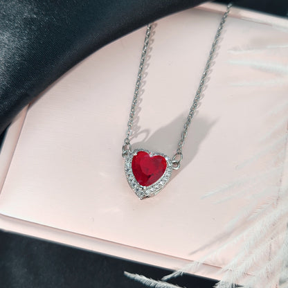 Heart Sword Pendant Titanium Steel Necklace