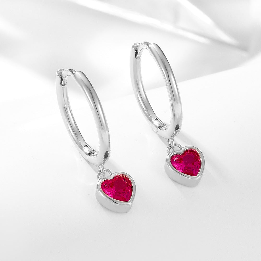 Heart Zircon Earrings