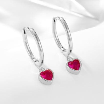 Heart Zircon Earrings