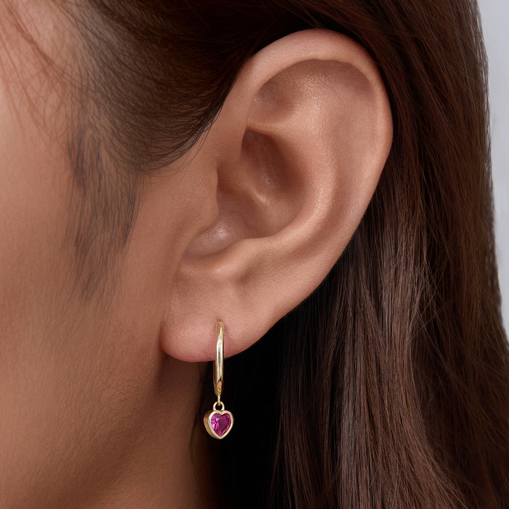 Heart Zircon Earrings