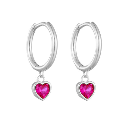 Heart Zircon Earrings