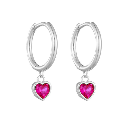 Heart Zircon Earrings