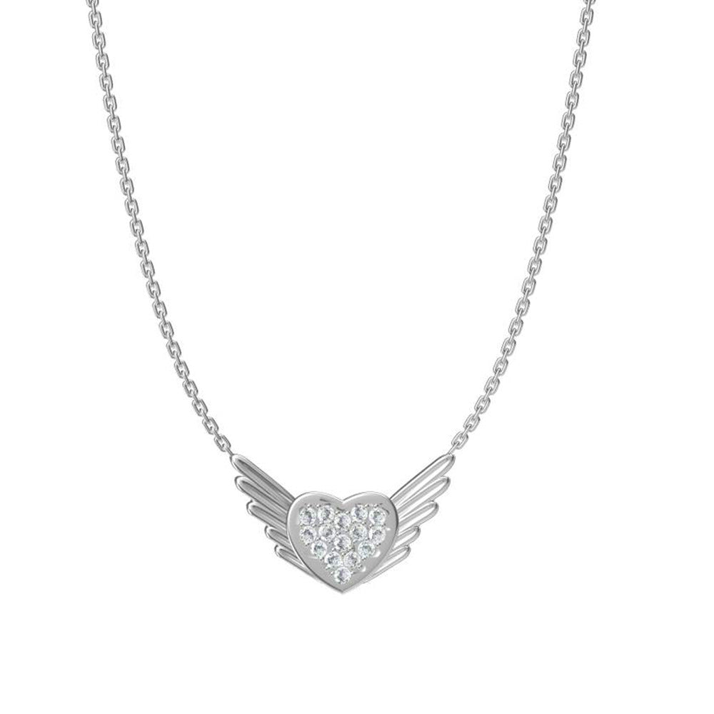 Heart Zircon Steel Necklace