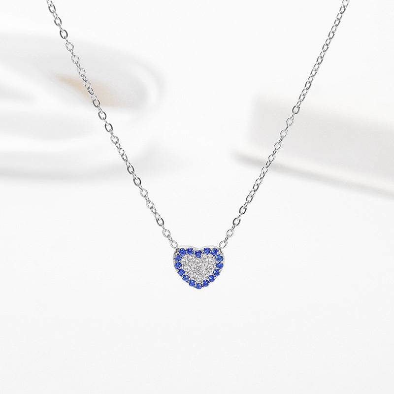 Heart Zircon Steel Necklace