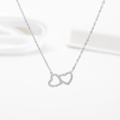 Heart Zircon Steel Necklace
