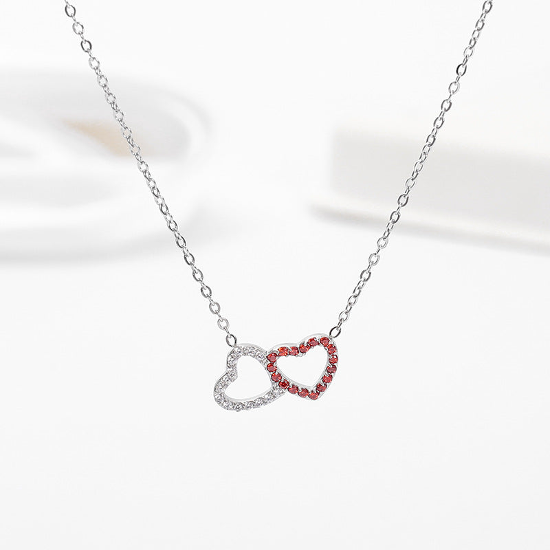Heart Zircon Steel Necklace
