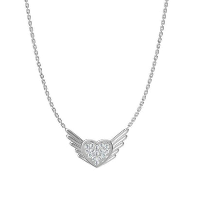 Heart Zircon Steel Necklace