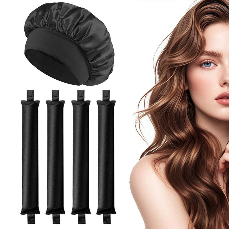 Heat-free Satin Hair Curling Tool for Overnight Use