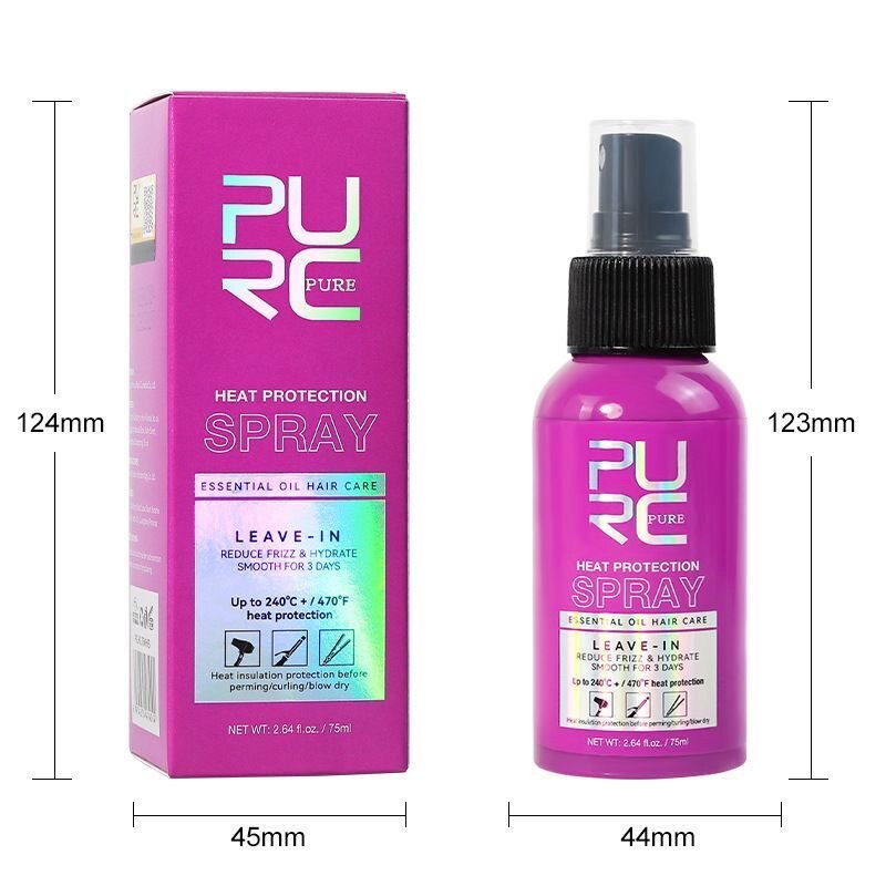 Heat Protectant Hair Spray with UV Shield