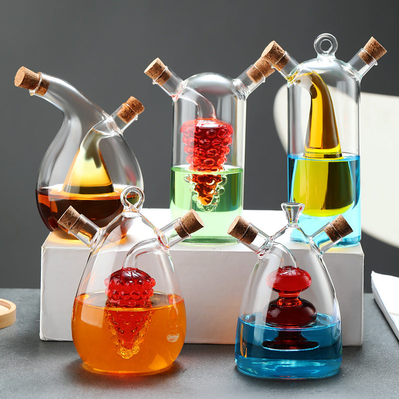 Heat-resistant glass soy sauce and vinegar bottle