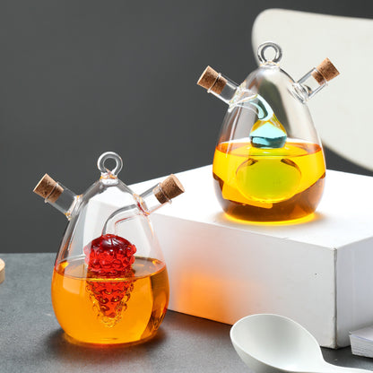 Heat-resistant glass soy sauce and vinegar bottle
