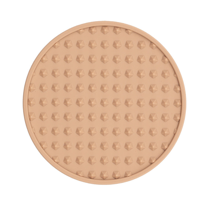Heat-Resistant Silicone Coaster Round Anti-Slip Drink Pad