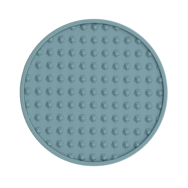 Heat-Resistant Silicone Coaster Round Anti-Slip Drink Pad