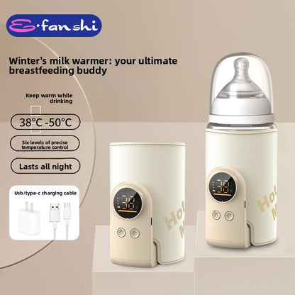 Heated constant temperature milk warmer