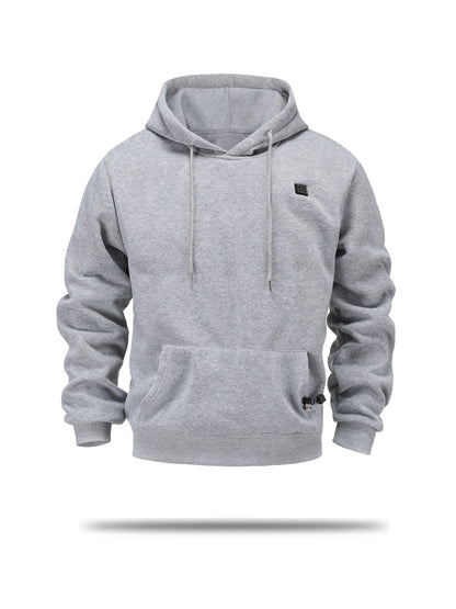 Heated fleece pullover