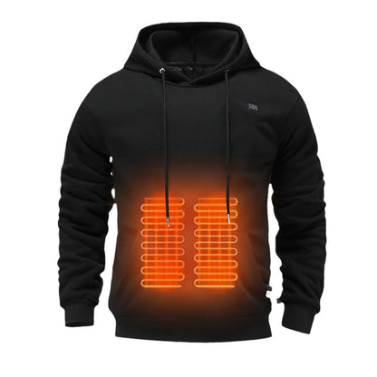 Heated fleece pullover