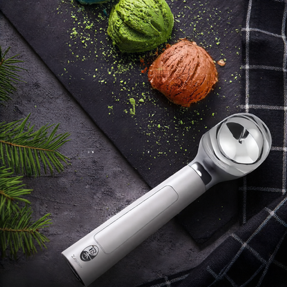Heated ice cream scoop