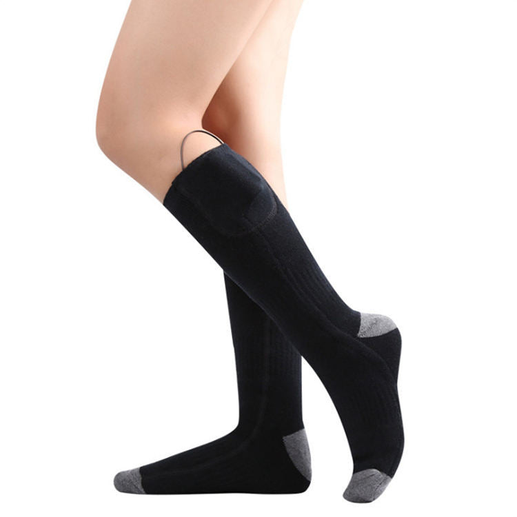 Heated socks covering the entire foot surface