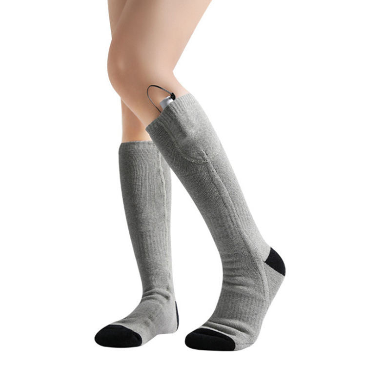 Heated socks covering the entire foot surface