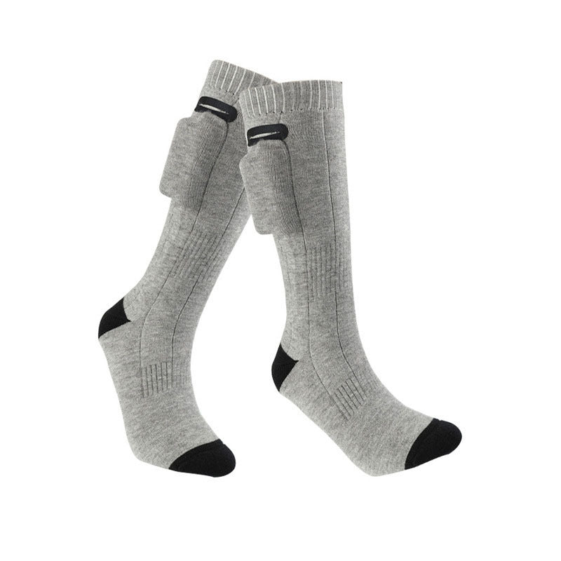 Heated socks covering the entire foot surface