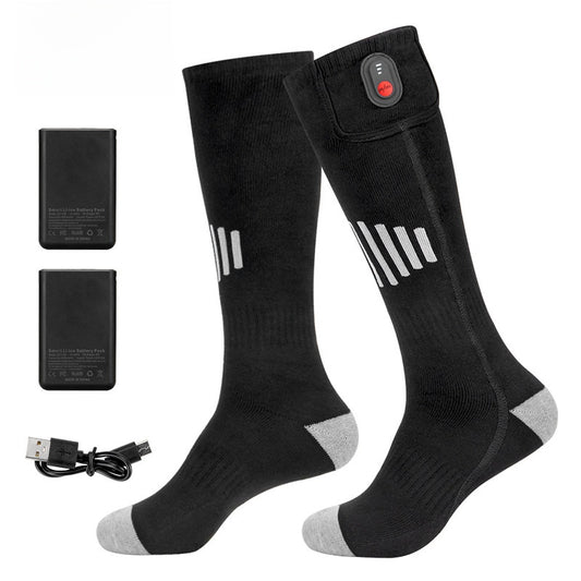 Heated socks for warming feet
