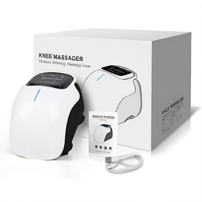 Heating knee support with intelligent massager