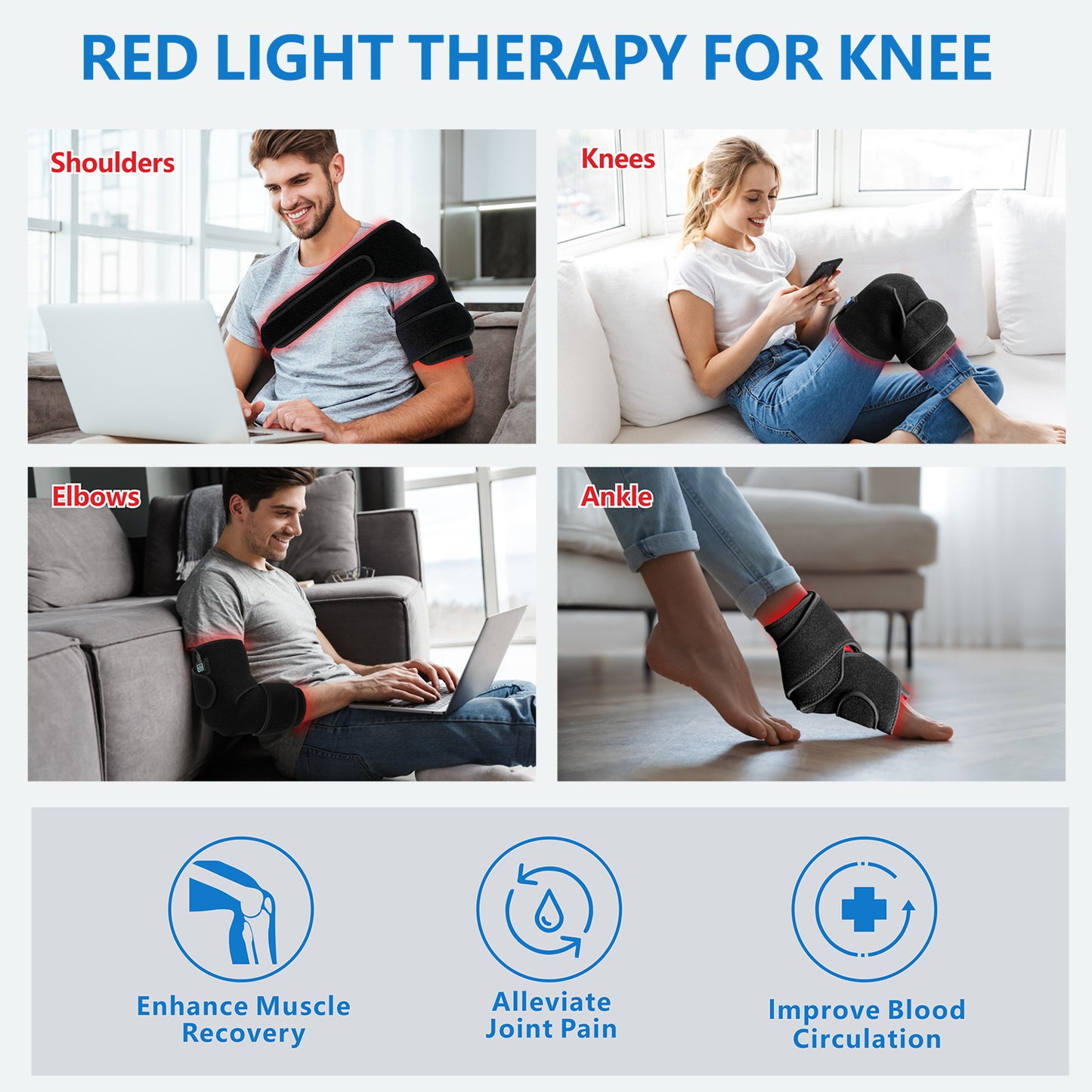 Heating Red Light Therapy Knee Massager