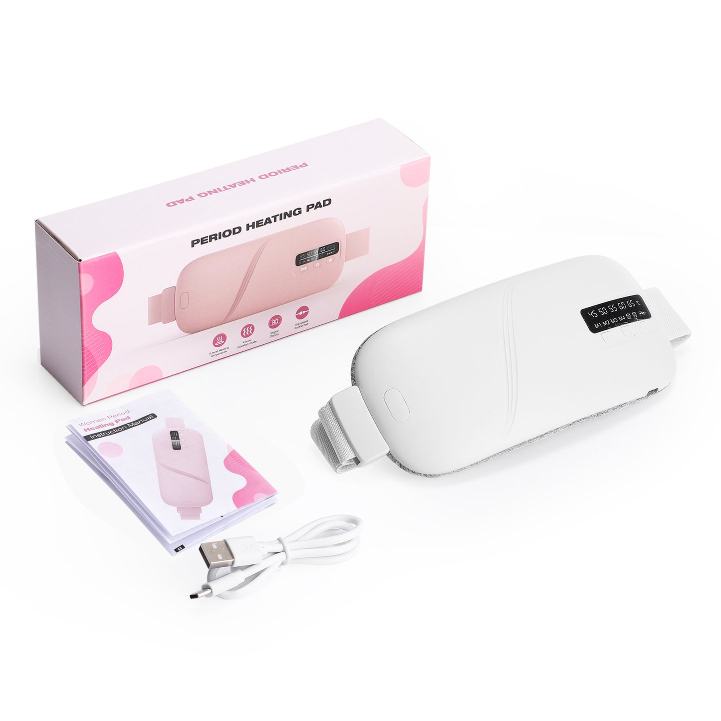 Heating Waist Belt with Vibration Massage and Temperature Control