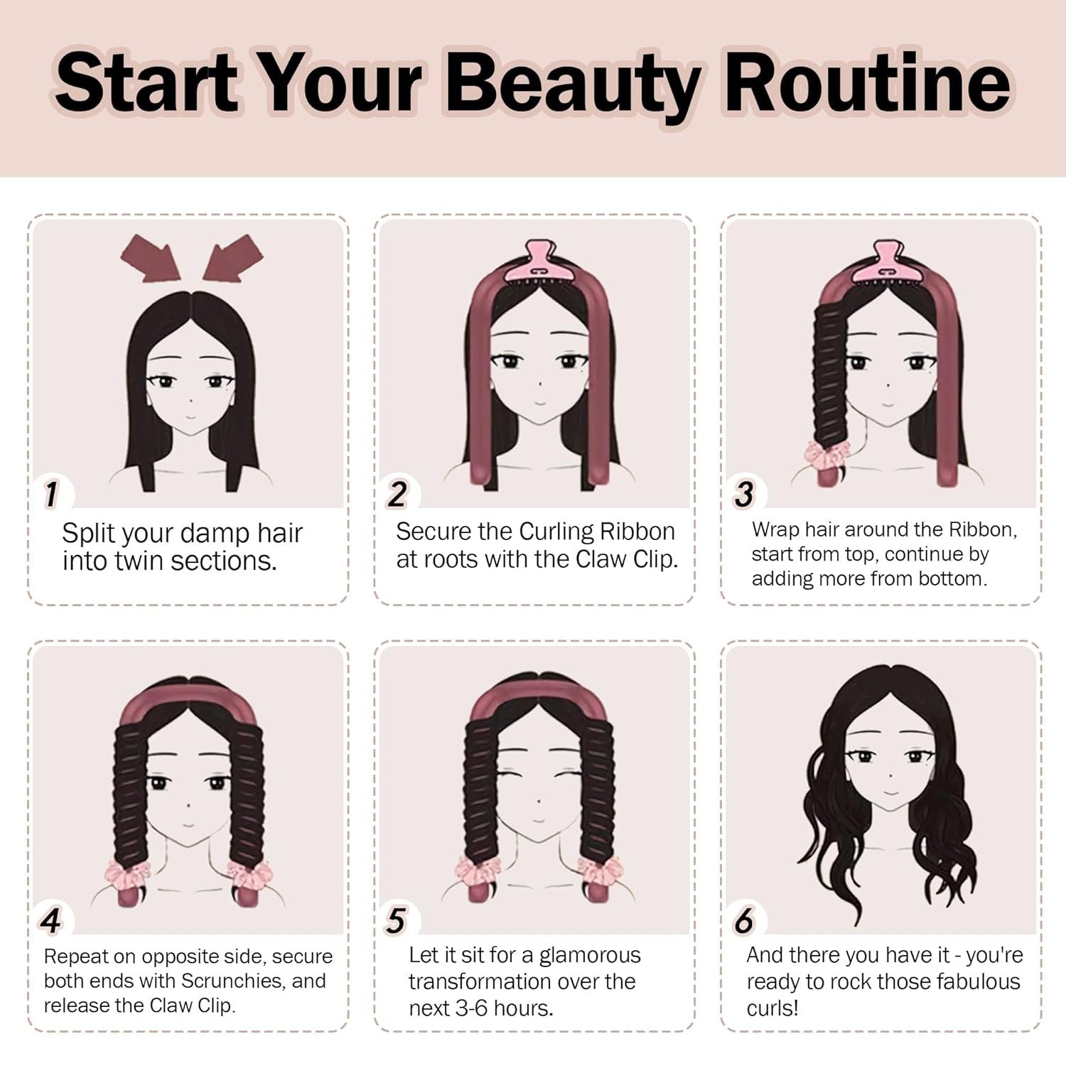 Heatless Hair Curling Set