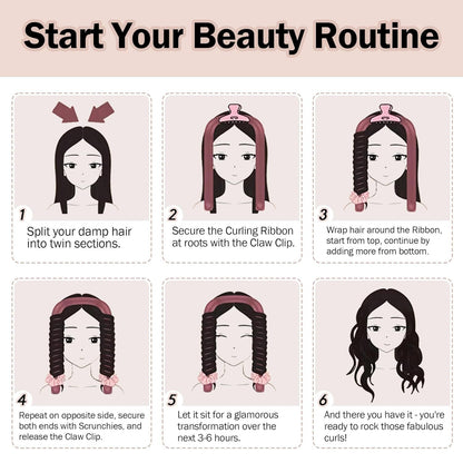 Heatless Hair Curling Set