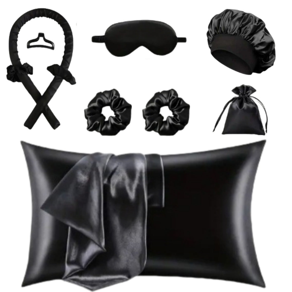 Heatless Hair Curling Set with Sleep Cap
