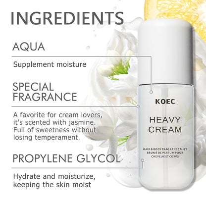 Heavy Cream Fragrance Hair Body Perfume Spray