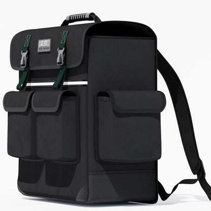 Heavy-Duty Canvas Tool Backpack with Multiple Pockets