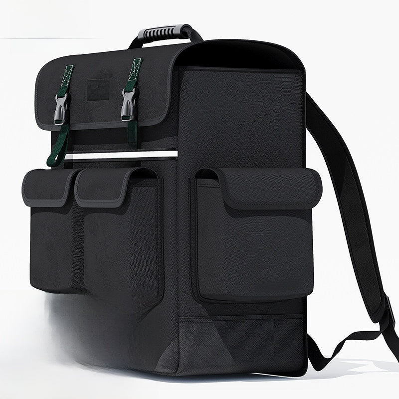 Heavy-Duty Canvas Tool Backpack with Multiple Pockets