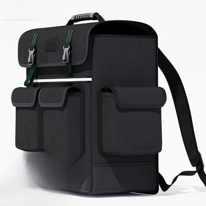Heavy-Duty Canvas Tool Backpack with Multiple Pockets