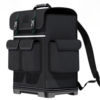Heavy-Duty Canvas Tool Backpack with Multiple Pockets