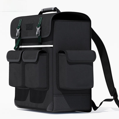 Heavy-Duty Canvas Tool Backpack with Multiple Pockets