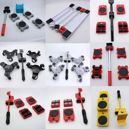 Heavy-duty Moving Tool Set with Wheels and Crowbar