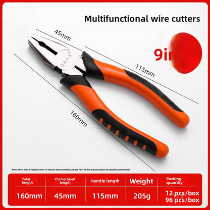 Heavy-Duty Multifunctional Pliers – Anti-Slip Long Nose, Diagonal & Wire Cutter