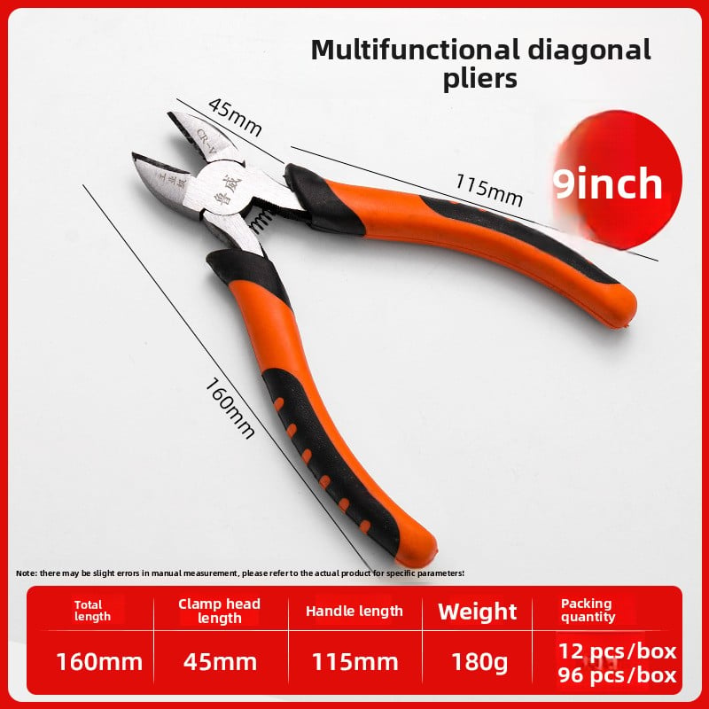 Heavy-Duty Multifunctional Pliers – Anti-Slip Long Nose, Diagonal & Wire Cutter