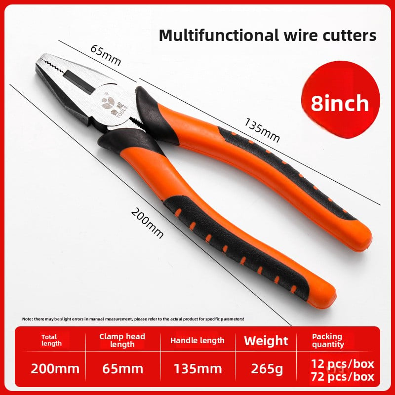 Heavy-Duty Multifunctional Pliers – Anti-Slip Long Nose, Diagonal & Wire Cutter